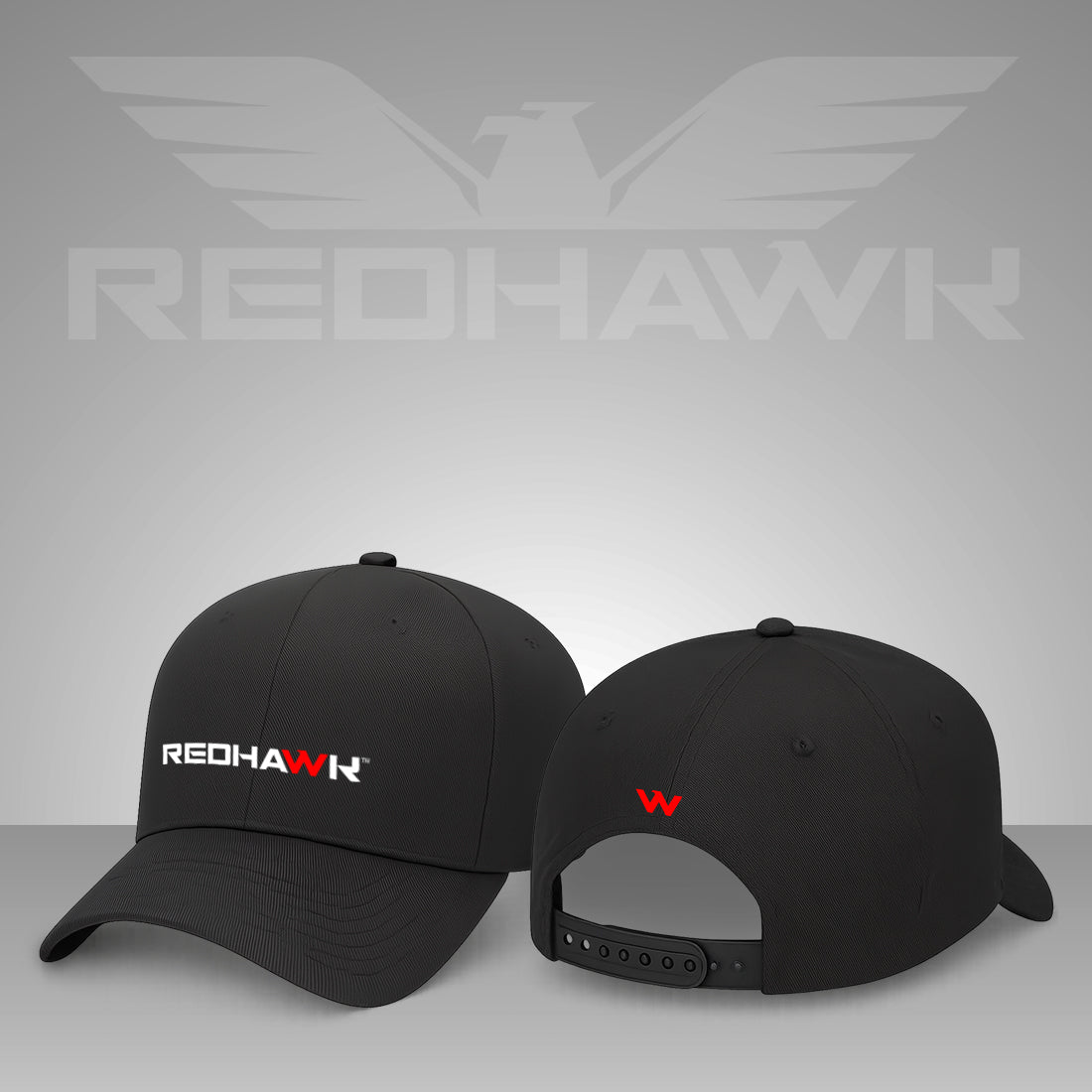 RedHawk Snapback Baseball Hat – Black
