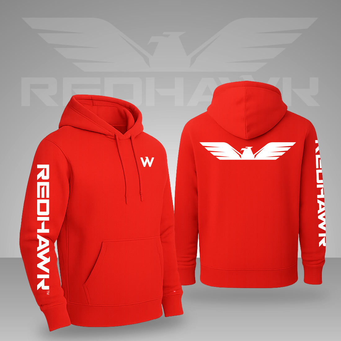 RedHawk Hoodie Sweatshirt – Red