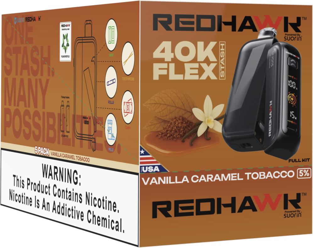 Stash Vape Vanilla Caramel Tobacco Redhawk