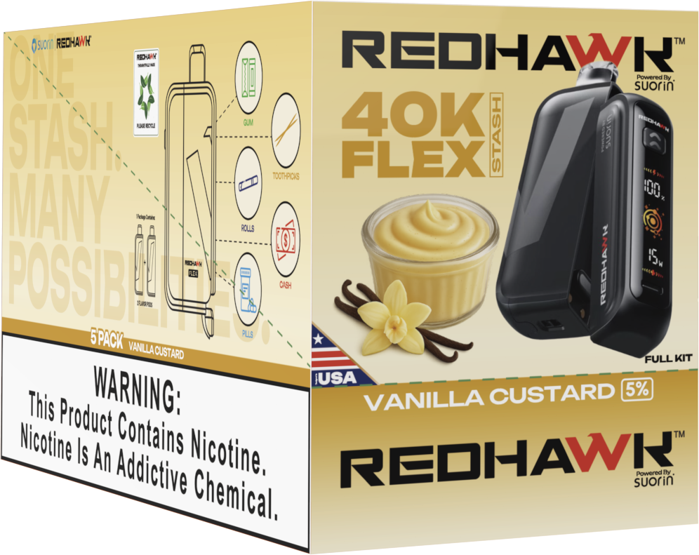 Stash Vape Vanilla Custard Redhawk