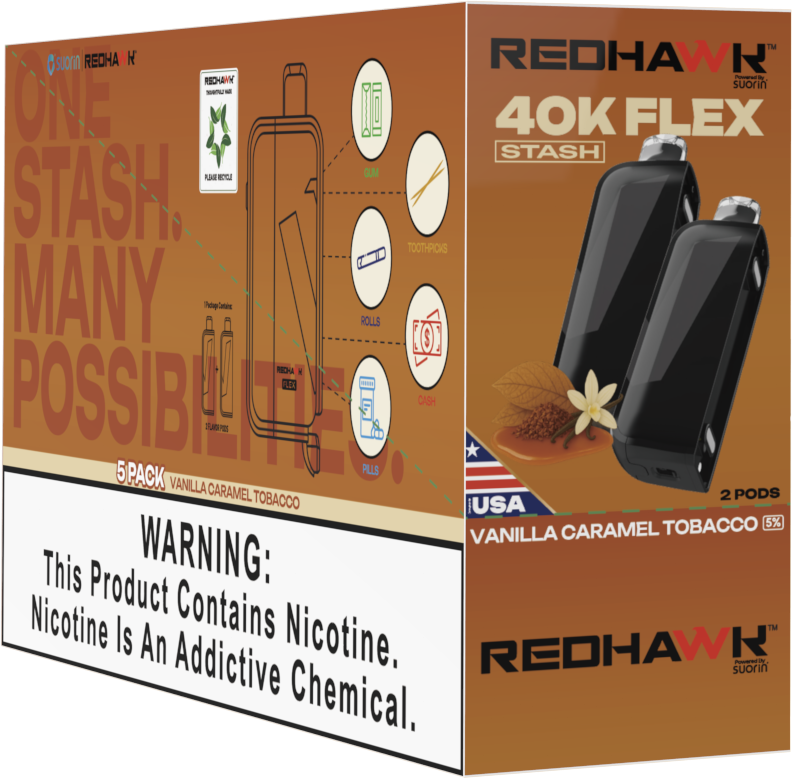 Vanilla Caramel Tobacco 5 pack Redhawk
