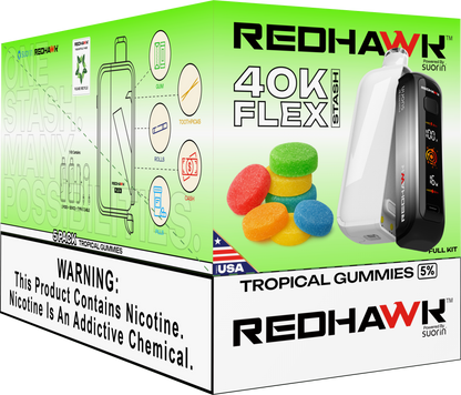 RedHawk 40K Puff FLEX Stash Disposable Vape - Tropical Gummies
