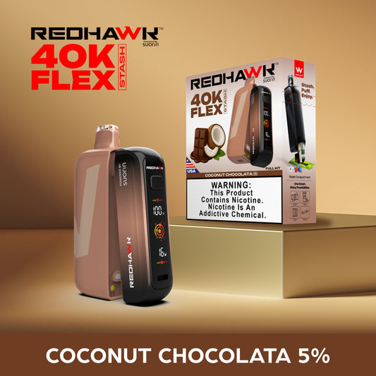 RedHawk 40K Puff FLEX Stash Disposable Vape - Coconut Chocolata