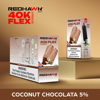 RedHawk 40K FLEX Stash COCONUT CHOCOLATA 2 Pack Replacement Pods