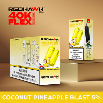 RedHawk 40K FLEX Stash COCONUT PINEAPPLE BLAST 2 Pack Replacement Pods