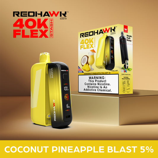 RedHawk 40K Puff FLEX Stash Disposable Vape - Coconut Pineapple Blast