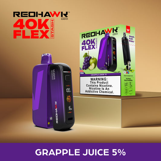 RedHawk 40K Puff FLEX Stash Disposable Vape - Grapple Juice