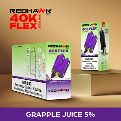 RedHawk 40K FLEX Stash GRAPPLE JUICE 2 Pack Replacement Pods