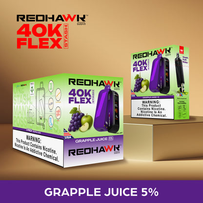 RedHawk 40K Puff FLEX Stash Disposable Vape - Grapple Juice