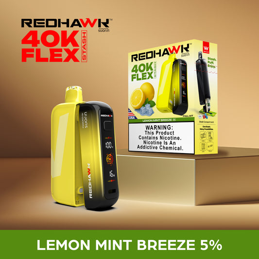 RedHawk 40K Puff FLEX Stash Disposable Vape - Lemon Mint Breeze