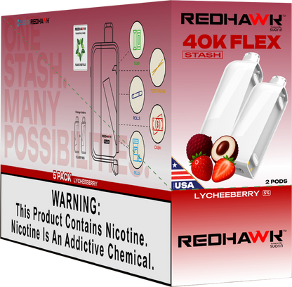 RedHawk 40K FLEX Stash LYCHEEBERRY 2 Pack Replacement Pods