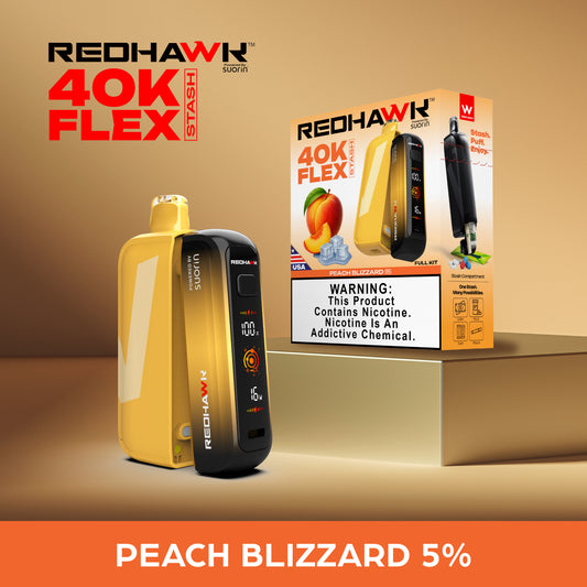 RedHawk 40K Puff FLEX Stash Disposable Vape - Peachy Blizzard