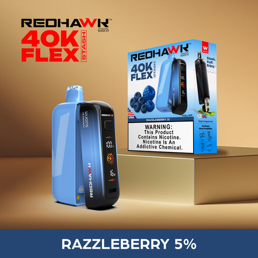 RedHawk 40K Puff FLEX Stash Disposable Vape - RazzleBerry