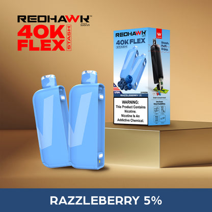 RedHawk 40K FLEX Stash RAZZLEBERRY 2 Pack Replacement Pods