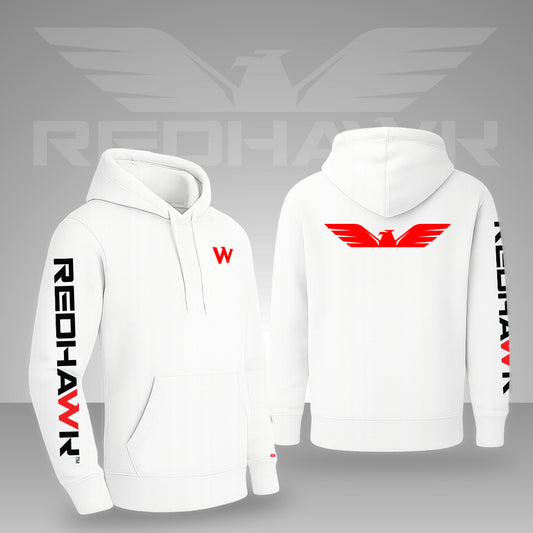 RedHawk Hoodie Sweatshirt – White