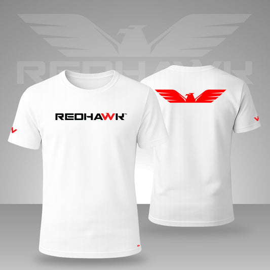 RedHawk Men’s White Short Sleeve T-Shirt