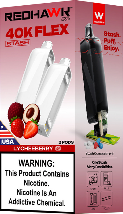 RedHawk 40K FLEX Stash LYCHEEBERRY 2 Pack Replacement Pods