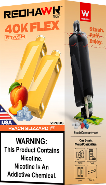RedHawk 40K FLEX Stash PEACH BLIZZARD 2 Pack Replacement Pods