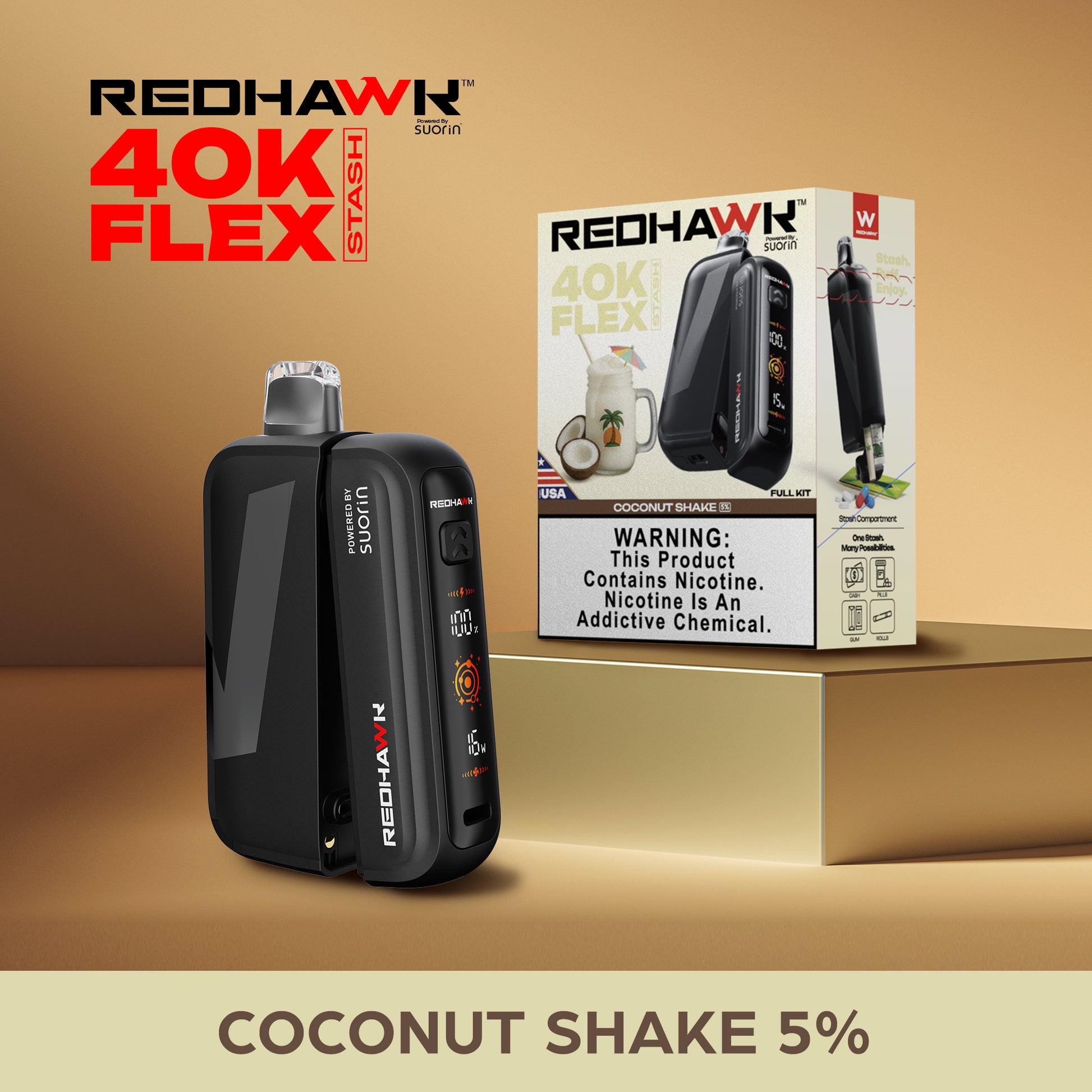 RedHawk 40K FLEX Stash Disposable Vape 40K Puff | Coconut Shake RedHawkVapes RedHawk 40K FLEX Stash Disposable Vape 40K Puff | Coconut Shake RedHawkVapes