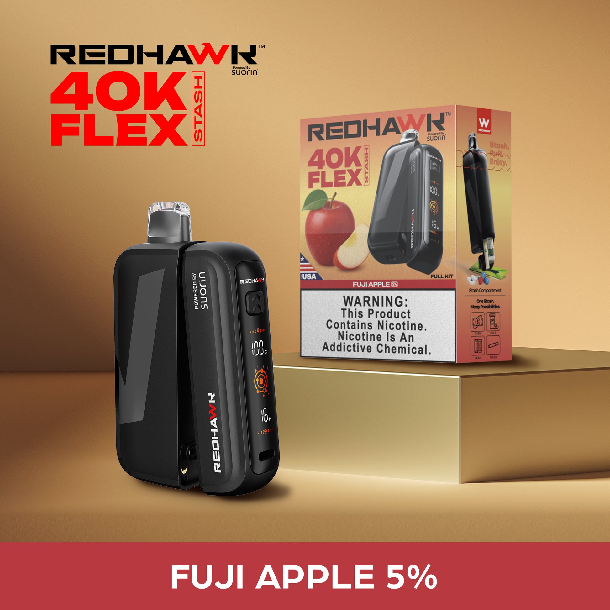 RedHawk 40K FLEX Stash Disposable Vape 40K Puff | Fuji Apple RedHawkVapes RedHawk 40K FLEX Stash Disposable Vape 40K Puff | Fuji Apple RedHawkVapes