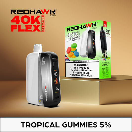 RedHawk 40K Puff FLEX Stash Disposable Vape - Tropical Gummies