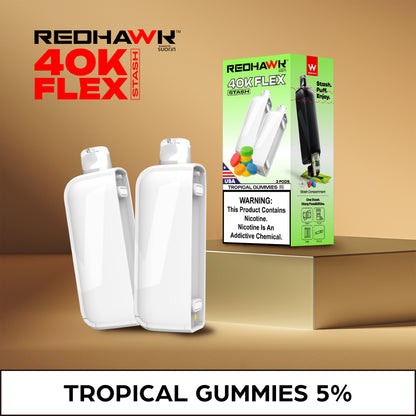 RedHawk 40K FLEX Stash TROPICAL GUMMIES 2 Pack Replacement Pods