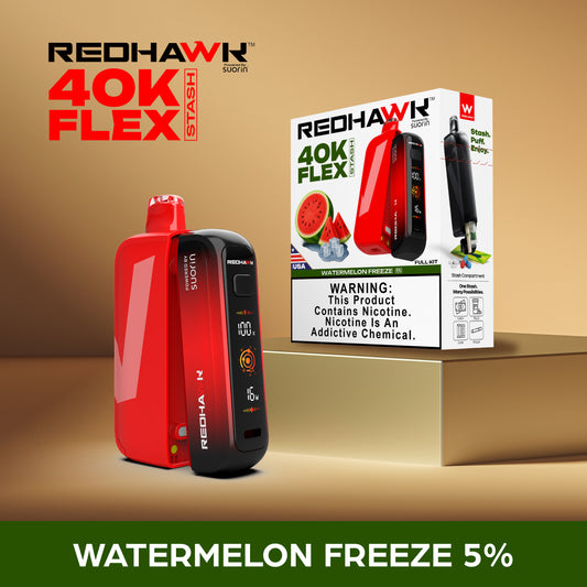 RedHawk 40K Puff FLEX Stash Disposable Vape - Watermelon Freeze